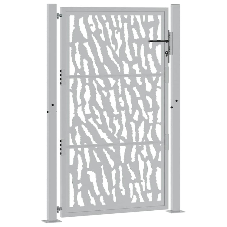 Vidaxl poort met sporenontwerp 100x150 cm weervast staal