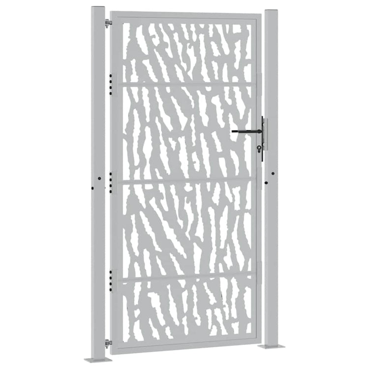 Vidaxl poort met sporenontwerp 100x175 cm weervast staal