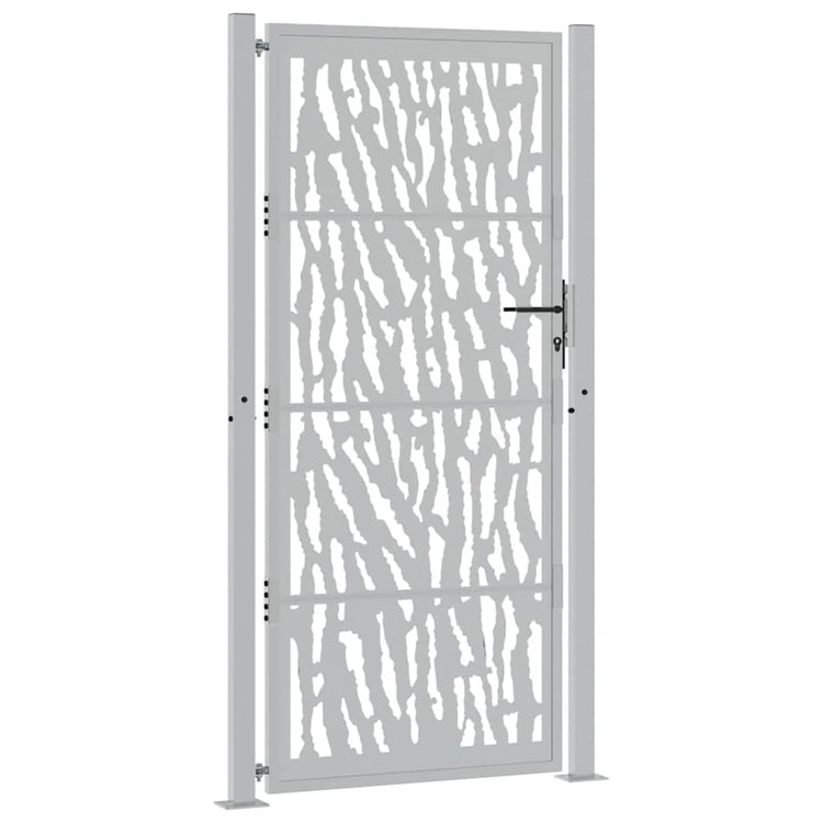 Vidaxl poort met sporenontwerp 100x200 cm weervast staal