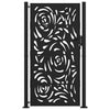 Vidaxl poort met vlamontwerp 100x175 cm staal zwart