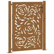 Vidaxl poort met vlamontwerp 100x125 cm weervast staal - afbeelding 2