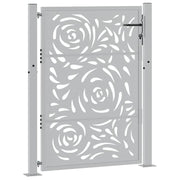Vidaxl poort met vlamontwerp 100x125 cm weervast staal - afbeelding 3