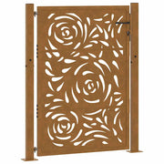 Vidaxl poort met vlamontwerp 100x150 cm weervast staal - afbeelding 2