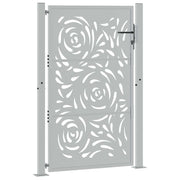 Vidaxl poort met vlamontwerp 100x150 cm weervast staal - afbeelding 3