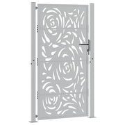 Vidaxl poort met vlamontwerp 100x175 cm weervast staal - afbeelding 3