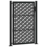 Vidaxl poort met kruisontwerp 100x150 cm staal zwart - afbeelding 2