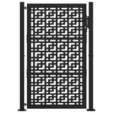 Vidaxl poort met kruisontwerp 100x150 cm staal zwart - afbeelding 3