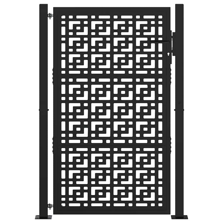 Vidaxl poort met kruisontwerp 100x150 cm staal zwart