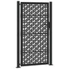 Vidaxl poort met kruisontwerp 100x175 cm staal zwart