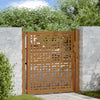 Vidaxl poort met kruisontwerp 100x100 cm weervast staal