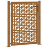 Vidaxl poort met kruisontwerp 100x125 cm weervast staal