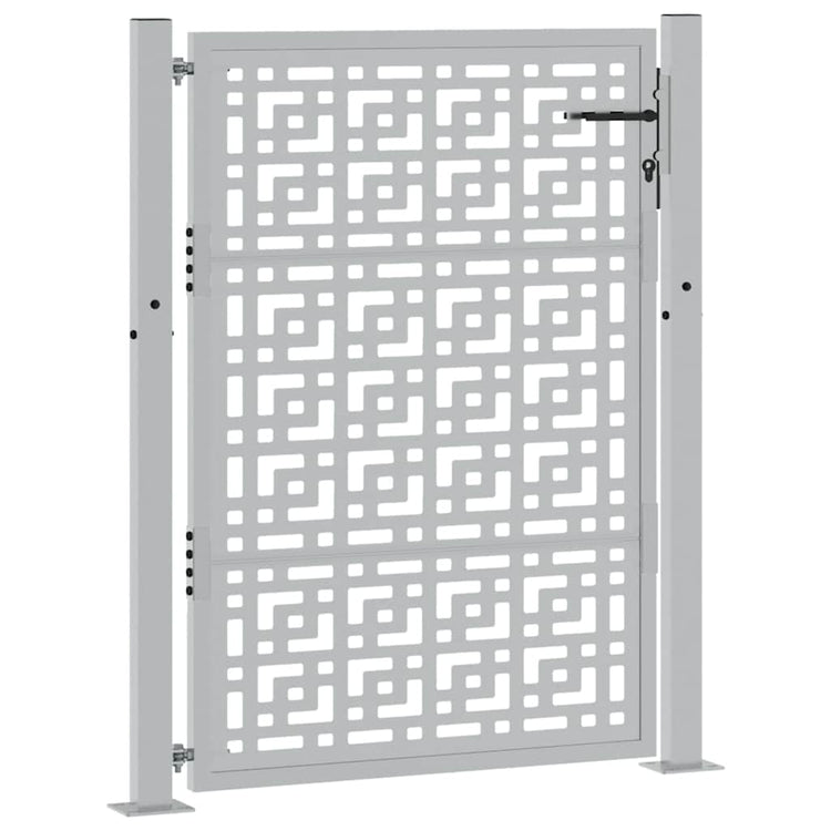 Vidaxl poort met kruisontwerp 100x125 cm weervast staal
