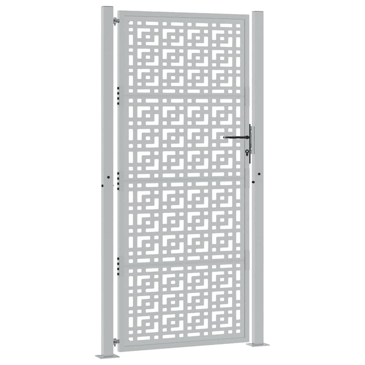 Vidaxl poort met kruisontwerp 100x200 cm weervast staal