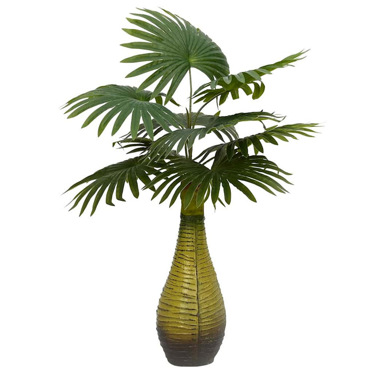 Vidaxl kunstpalmplant 9 bladeren 65 cm groen