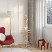 Vidaxl houten kerstboom ter decoratie 150 cm massief grenenhout - afbeelding 3