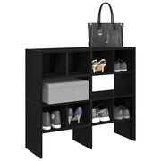 Vidaxl schoenenrekken 2 st stapelbaar 89,5x30x40 cm zwart eikenkleurig - afbeelding 1