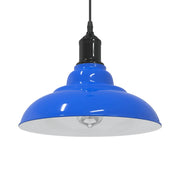 Vidaxl hanglamp in hoogte verstelbaar e27 ø31 cm metaal donkerblauw - afbeelding 1