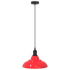 Vidaxl hanglamp in hoogte verstelbaar e27 ø31 cm metaal glanzend rood