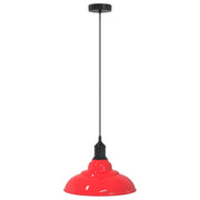 Vidaxl hanglamp in hoogte verstelbaar e27 ø31 cm metaal glanzend rood - afbeelding 2