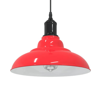 Vidaxl hanglamp in hoogte verstelbaar e27 ø31 cm metaal glanzend rood