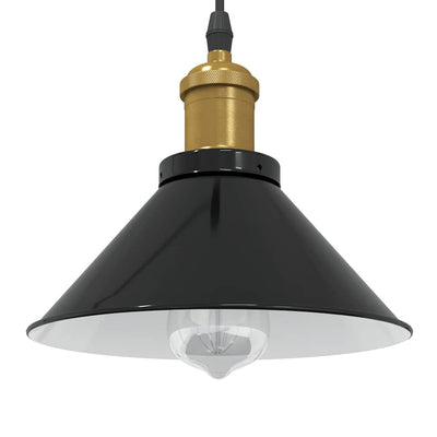 Vidaxl hanglamp in hoogte verstelbaar e27 ø22 cm metaal glanzend zwart