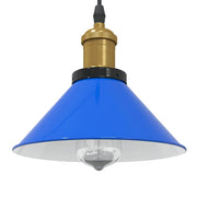 Vidaxl hanglamp in hoogte verstelbaar e27 ø22 cm metaal donkerblauw - afbeelding 1