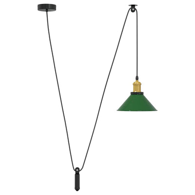 Vidaxl hanglamp in hoogte verstelbaar e27 ø22 cm metaal glanzend groen