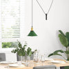 Vidaxl hanglamp in hoogte verstelbaar e27 ø22 cm metaal glanzend groen
