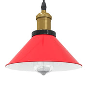 Vidaxl hanglamp in hoogte verstelbaar e27 ø22 cm metaal glanzend rood - afbeelding 1