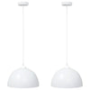 Vidaxl hanglampen 2 st in hoogte verstelbaar e27 30 cm metaal wit