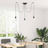 Vidaxl hanglamp met 3 lamphouders e27 metaal zwart