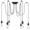 Vidaxl hanglamp met 6 lamphouders e27 metaal zwart