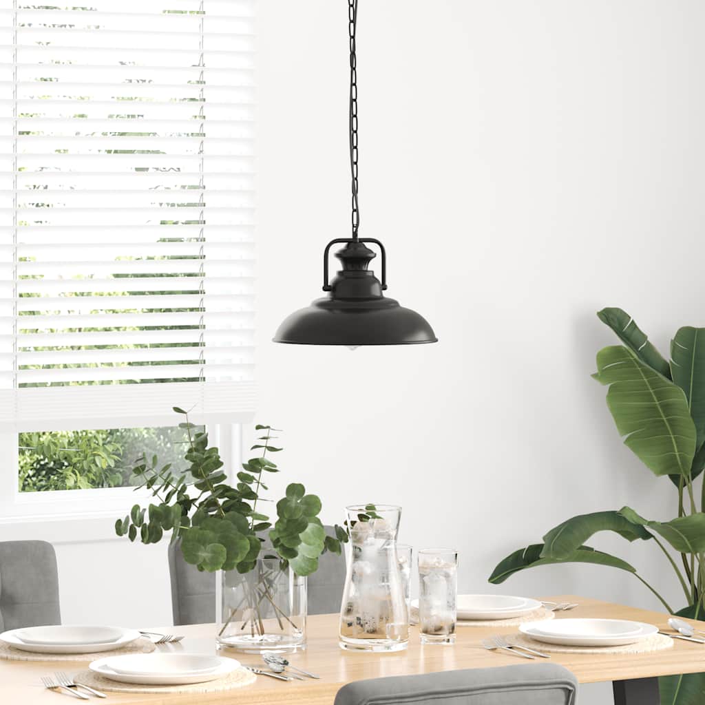 Vidaxl hanglamp e27 ø 31 cm ijzer zwart