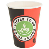 Vidaxl papieren koffiekopjes 1000 st 12oz 300 ml rood en zwart - afbeelding 2