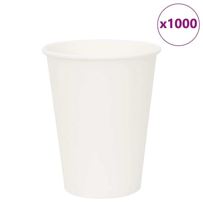 Vidaxl papieren koffiekopjes 1000 st 12oz 300 ml wit