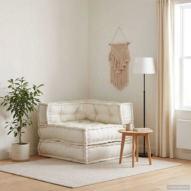 Vidaxl modulaire bankstel 70x70x54 stof crème