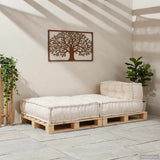Vidaxl modulaire bankstel 70x70x54 stof crème - afbeelding 3