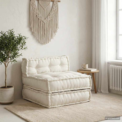 Vidaxl modulaire bankstel 70x70x54 stof crème