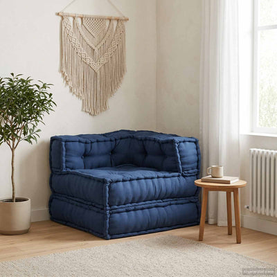 Vidaxl modulair sofabet stof indigo 70 x 70 x 56 cm