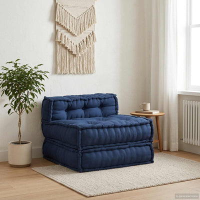 Vidaxl modulair sofabet stof indigo 70 x 70 x 56 cm