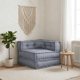 Vidaxl modulair sofabet stof grijs 70 x 70 x 56 cm - afbeelding 1
