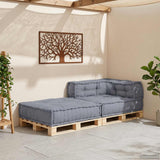 Vidaxl modulair sofabet stof grijs 70 x 70 x 56 cm - afbeelding 3