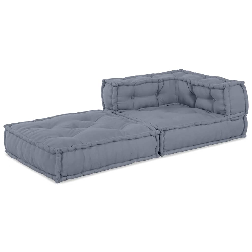 Vidaxl modulair hoekbank grijs 70 x 70 x 56 cm stof
