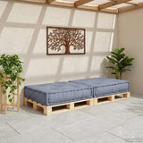 Vidaxl modulair sofabet stof grijs 70 x 70 x 36 cm - afbeelding 3