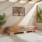 Vidaxl pallet sofa kussen multikleur 120 x 80 x 12 cm stof - afbeelding 3