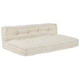 Vidaxl modulair bank 2 pcs crème 120 x 80 x 38 cm stof - afbeelding 1