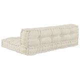 Vidaxl modulair bank 2 pcs crème 120 x 80 x 38 cm stof - afbeelding 3