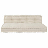 Vidaxl modulair bank 2 pcs crème 120 x 80 x 38 cm stof - afbeelding 2