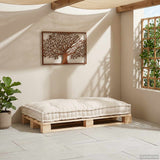 Vidaxl pallet sofa kussen crèmekleurig 120 x 80 x 12 cm stof - afbeelding 3