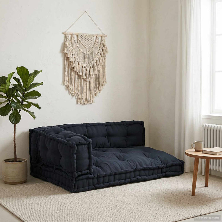 Vidaxl pallet sofa kussen 3 st stof antracietkleurig 120 x 80 x 38 cm